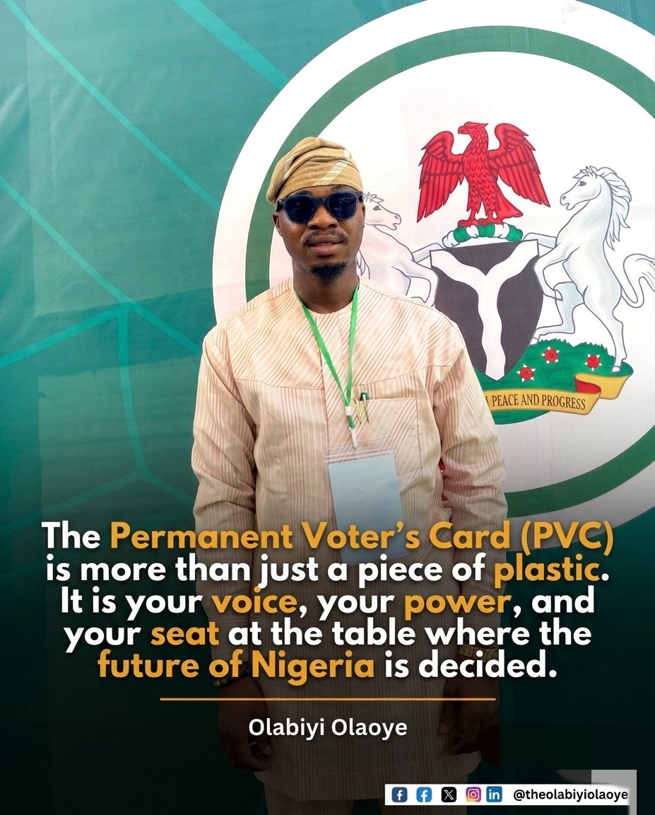TheBiyiOlaoye's tweet image. For decades, the narrative about Nigeria’s future has been a repetitive one. We talk about the potential of our nation, the changes we desperately need in every sector But every election cycle, a significant gap remains between our online activism and our offline impact.
#pvc