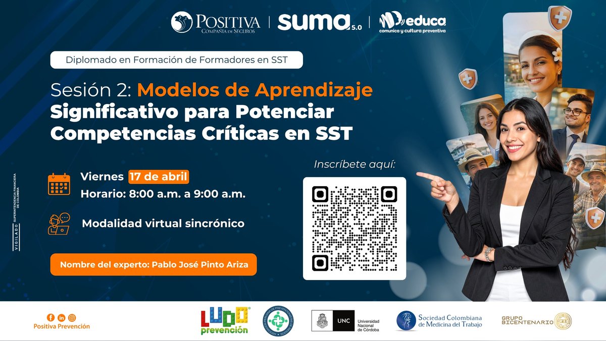 PabloJosePinto's tweet image. Hoy viernes 17 de abril  será  la sesión 2  del Diplomado virtual: Formador de Formadores en #SeguridadySaludenelTrabajo 
#SST #SeguridadIndustrial #SeguridadLaboral #SeguridadySalud #hse #hseq #CulturadeSeguridad 

Inscríbete gratis en este link: 

attendee.gotowebinar.com/register/34789…