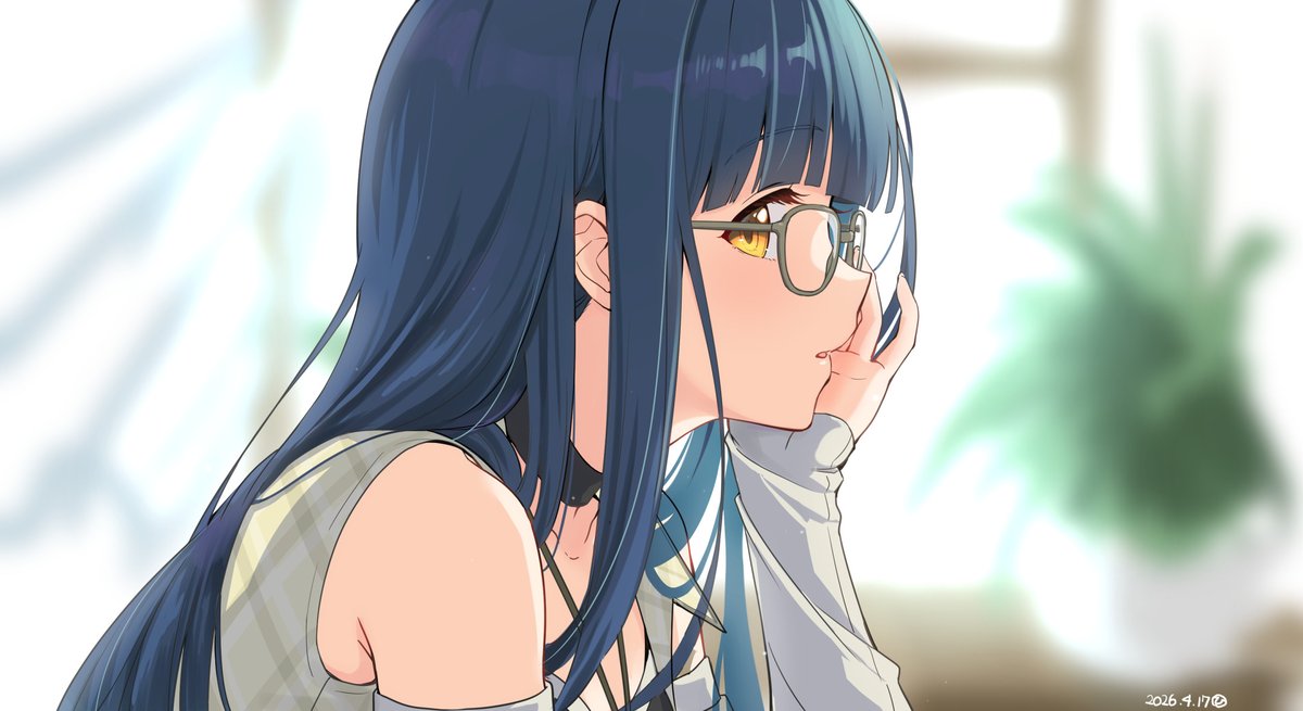 こんなに似合ってるのに自分よりも他の子のほうが似合ってると思うとちょっと拗ねちゃうの可愛いですね☺️👓