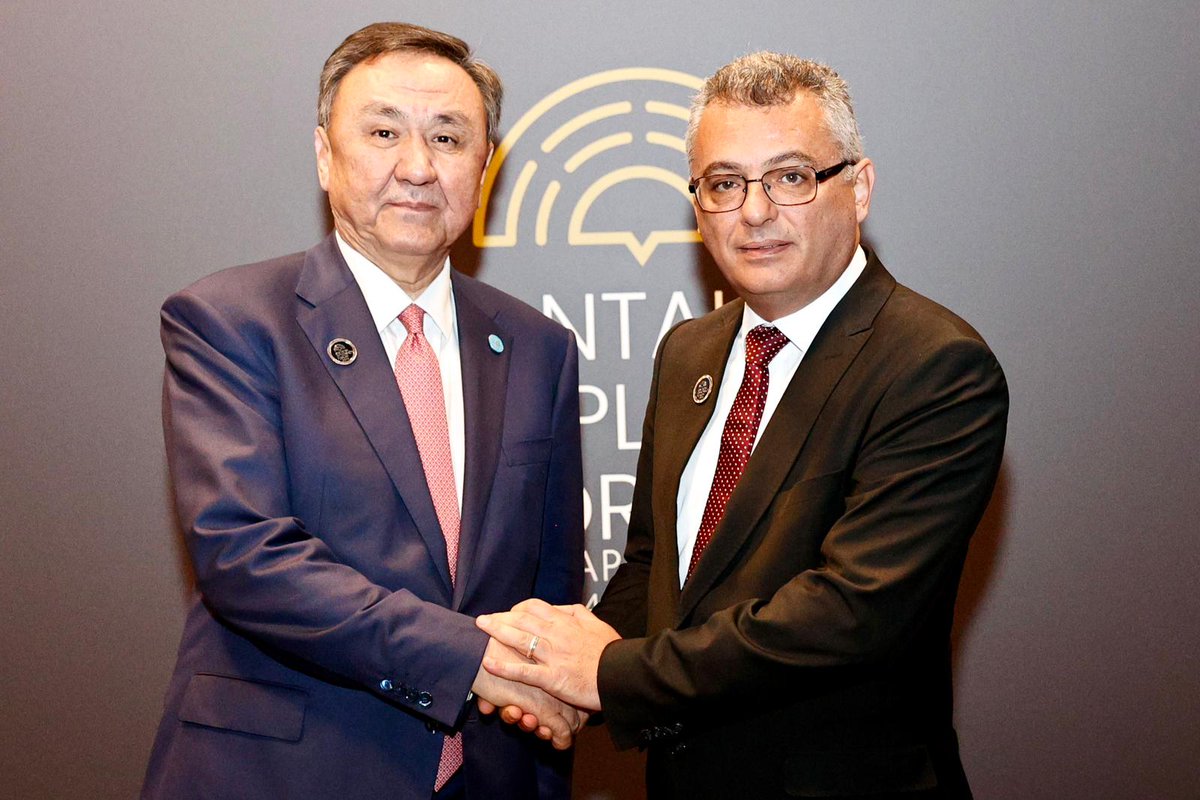 Turkic_States's tweet image. Secretary General of the Organization of Turkic States (OTS), H.E. Amb. @KubanOmurali met with the President of the Turkish Republic of Northern Cyprus (TRNC), H.E. @TufanErhurman on 17 April 2026 on the margins of the Antalya Diplomacy Forum (#ADF). turkicstates.org/en/news/secret…