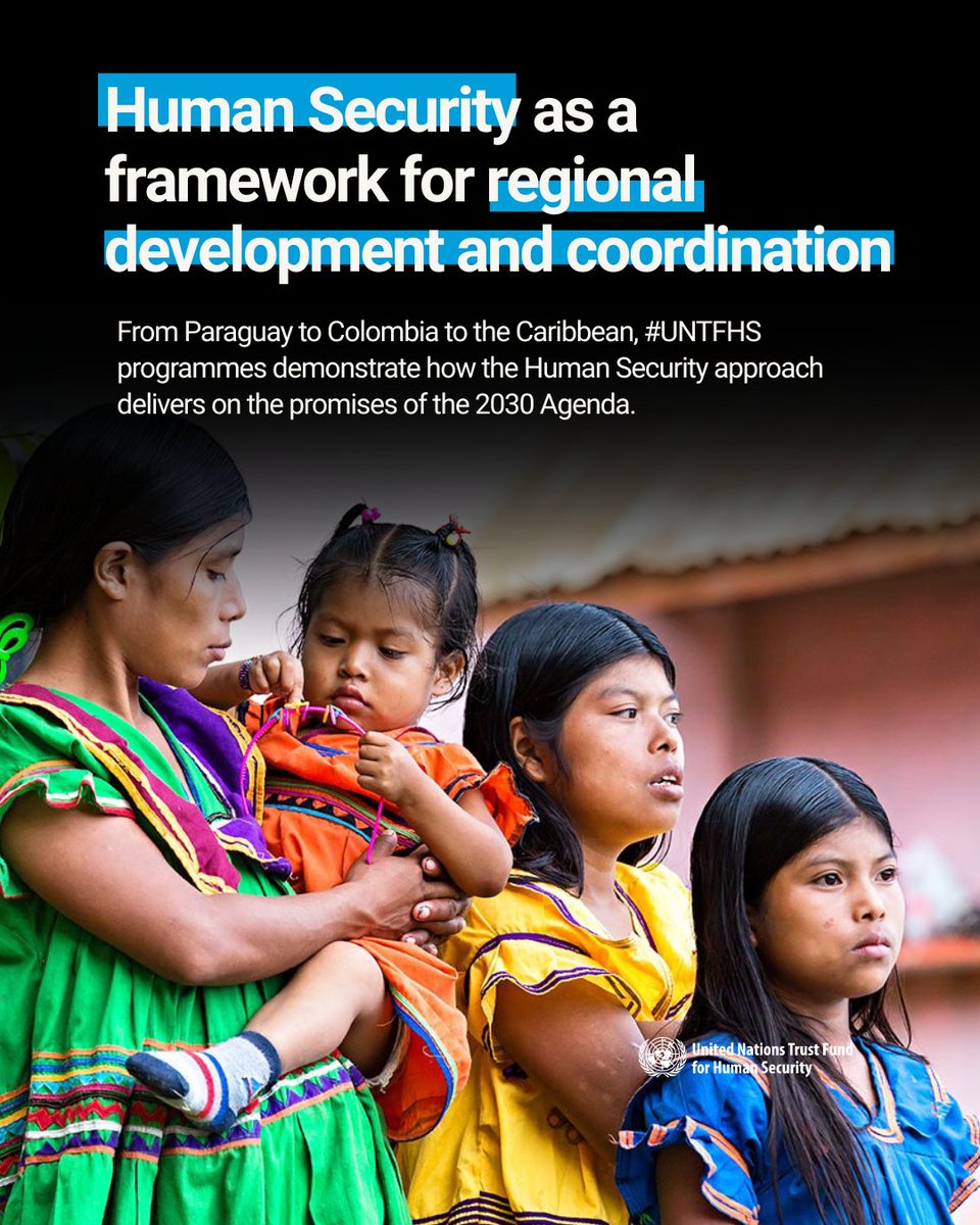 UNhumansecurity's tweet image. Leaving no one behind is the foundation of the #2026LACRegionalForum — &amp;amp; #HumanSecurity turns commitment into action.

Across #LAC, #UNTFHS programmes bring sectors &amp;amp; partners to deliver integrated solutions to ensure #LNOB, &amp;amp; advance survival, livelihoods &amp;amp; dignity for all.