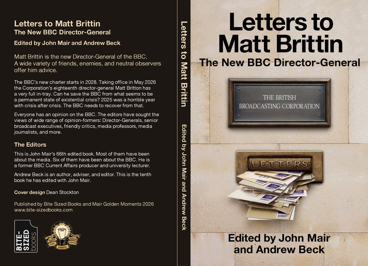 johnmair100's tweet photo. Lat three days at half price on amazon.Advice to the new DG as BBC in Crisis(part 94).The great and good and others opine.. https://t.co/ZnFH7paVtL