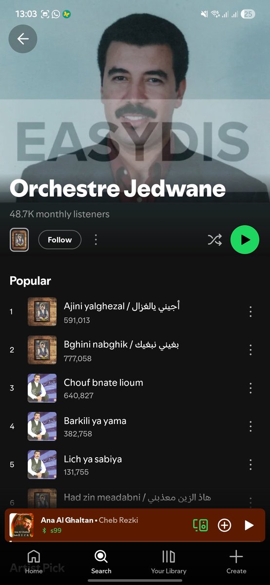 lghachy's tweet photo. كنت كانسمع للشاب رزقي فهاد الجمعة المباركة و أنا نتفكر بلي راه تاب لله و بعد من الموسيقى و تفكرت معاه جدوان الله يذكرو بخير و بلخياط الله يرحمو. دخلت   لسبوتيفاي لقيت كونطاتهم و بنادم كايستريمي مزيكتهم. زعما يكونو كاياخدو دوك الفلوس وحتا الAdsense من يوتوب ولا بنادم آخر اللي هارف https://t.co/I5sevlLvoX