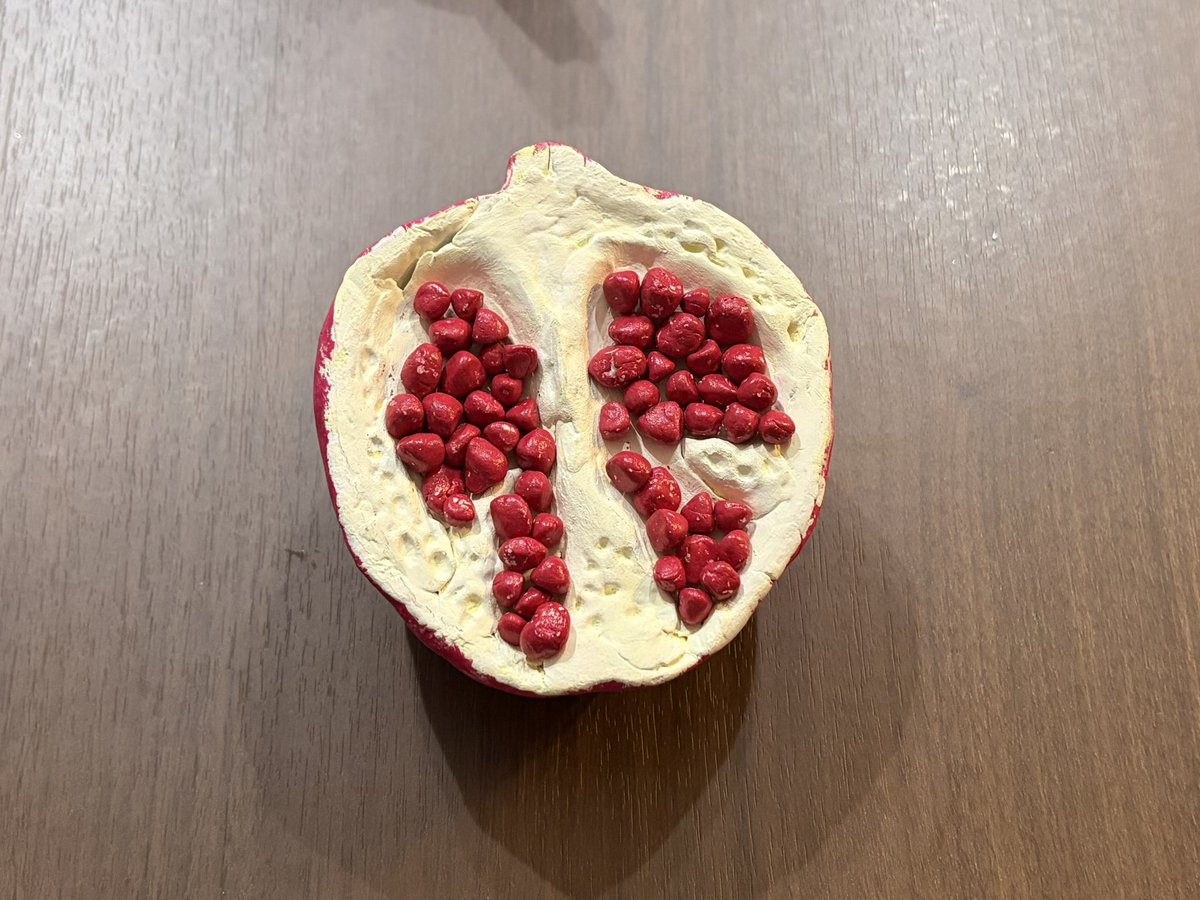 息子が紙粘土でザクロ作ってきたんだが

上手すぎるだろ‼️(*˙꒫˙* ) 笑