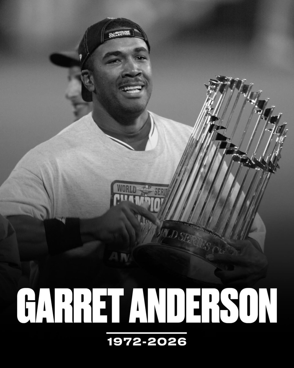 RIP to Angels great Garret Anderson passes away at 53 years old. Enjoyed watching him and his baseball journey.

A World Series Champion.