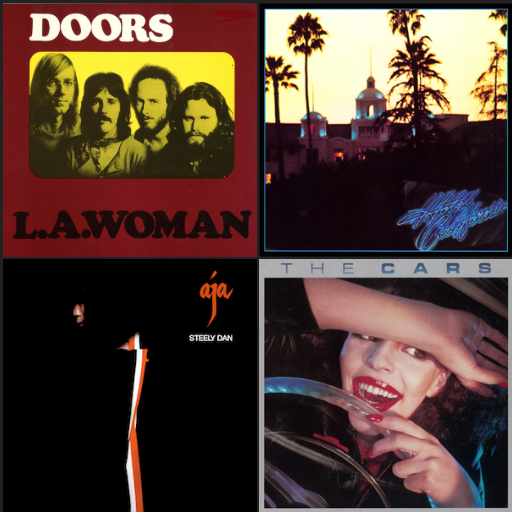 musicalvagabond's tweet image. which album are you selecting from these four? 🎶🎹🎸🎤🥁 #NowPlaying #TheDoors #Eagles #SteelyDan #TheCars