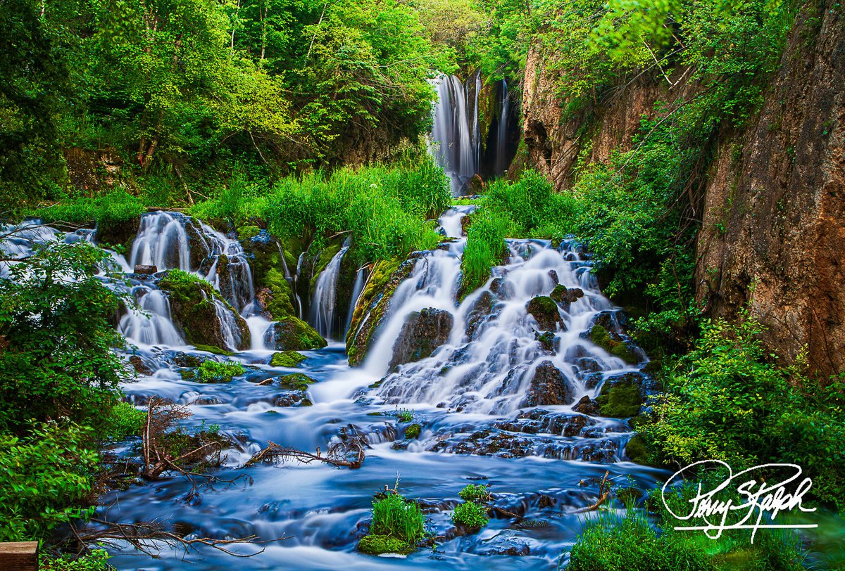 perryralph's tweet image. QP lets see something #Green 

“Roughlock Falls in the Summer”

A pretty site in the Spearfish Canyon of South Dakota is Roughlock Falls.  This waterfall was taken in July with peak of green foliage and water flow. #Waterfall