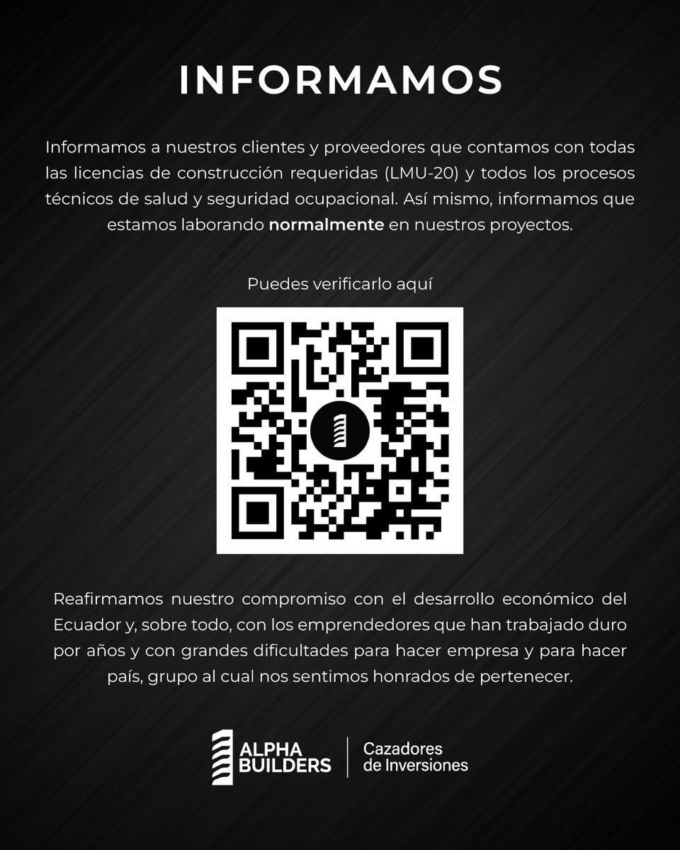 alphabuildersec's tweet photo. Comunicado para nuestros clientes ❗ ❗

https://t.co/uEukANAuAO https://t.co/4zi0Ok0XdI