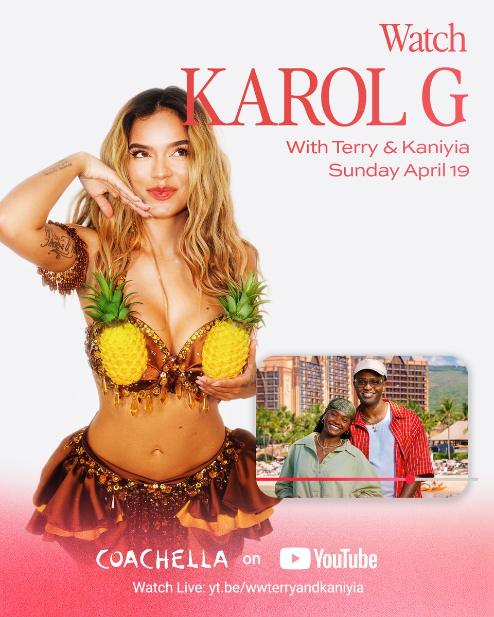 YouTube's tweet image. favorite creators 🤝 must-see sets. watch #Coachella livestreams with these creators weekend 2 ⏩ @valkyrae @DanielSWall, Terry and Kaniyia