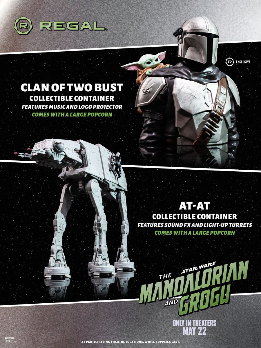 FunkoPOPsNews's tweet image. Regal Cinemas reveals their The Mandalorian &amp;amp; Grogu merch! Loving the Clan of Two Bust!

#RegalCinema #Popcorn #TheMandalorianAndGrogu #FunkoPOPNews