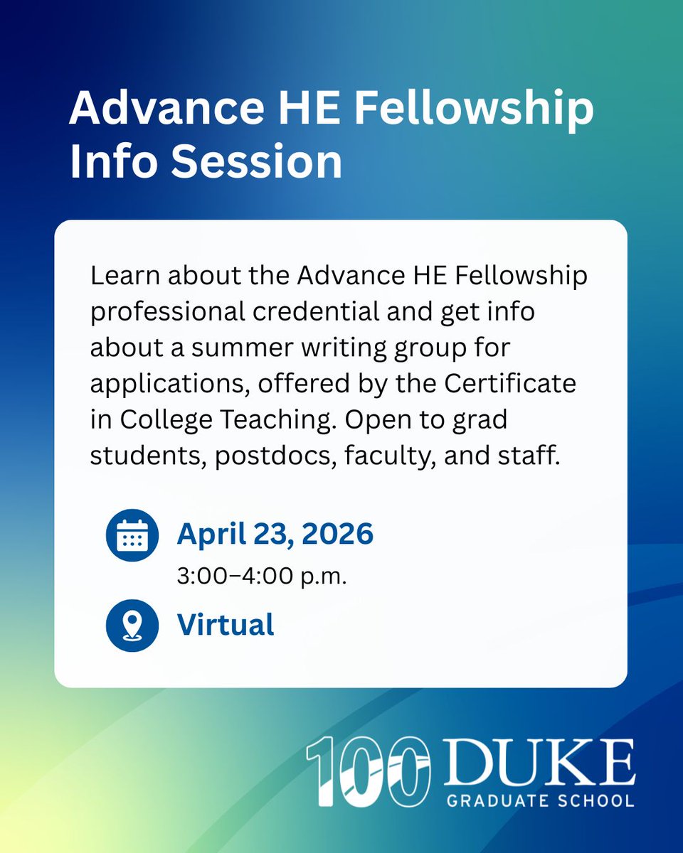 Duke Graduate School tweet media