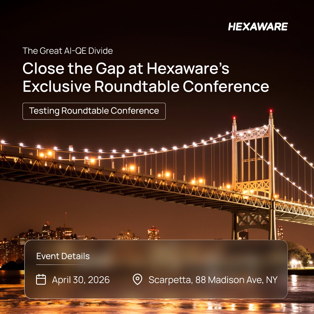 HexawareGlobal's tweet image. What separates orgs that talk about #AI in #testing from those that actually transform with it? 

Hint: It's not budget. It's strategy. 
Hexaware's QE Roundtable on Apr 30 unpacks the real playbook. hexwr.com/4thoEgW

#AIinTesting #QualityEngineering