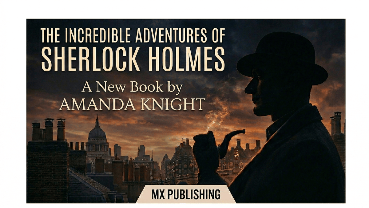 mxpublishing's tweet image. The criminal mind is rarely just dark—it is often absurd. 🕵️‍♂️ Back Amanda Knight’s new collection of Sherlock Holmes mysteries on Kickstarter  here -   kickstarter.com/projects/mx-pu…   -  Perfect for Holmes fans who crave a touch of the peculiar. #SherlockHolmes #Kickstarter
