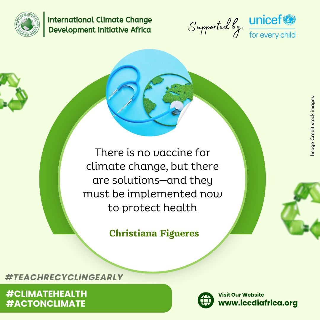 ClimateWed's tweet image. There is no vaccine for climate change, but there are solutions—and they must be implemented now to protect health.— Christiana Figueres

#ClimateHealth #ActOnClimate