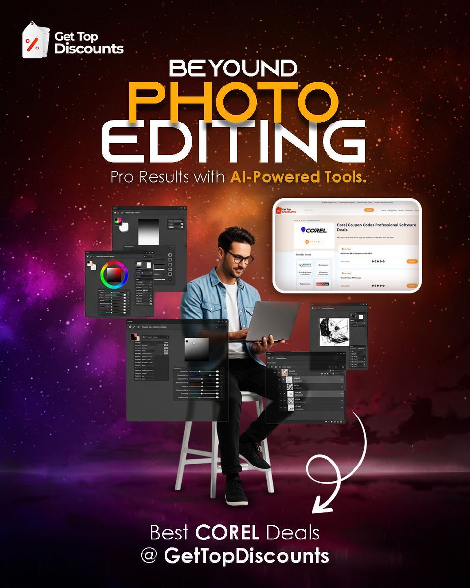 gettopdiscounts's tweet image. ✨ COREL – Edit Like a Pro, Create Without Limits!

Design, edit &amp;amp; enhance with powerful AI tools 🎨
💸 Unlock pro-level creativity with exclusive discounts now!

👉 gettopdiscounts.com/store/corel.com

#Ad #AffiliateLink #Corel #PhotoEditing #GraphicDesign #CreativeTools #GetTopDiscounts