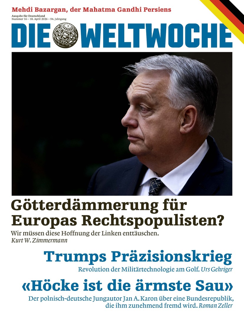 Weltwoche's tweet image. Aktuelle E-Paper-Ausgabe für Deutschland: Götterdämmerung für Europas Rechtspopulisten? ++ Trumps Präzisionskrieg ++ «Höcke ist die ärmste Sau»

Jetzt lesen auf:
weltwoche.de/aktuelle-ausga…

Abonnieren Sie jetzt:
weltwoche.de/abonnemente

#weltwoche #Politik #Europa #Rechtspopulismus