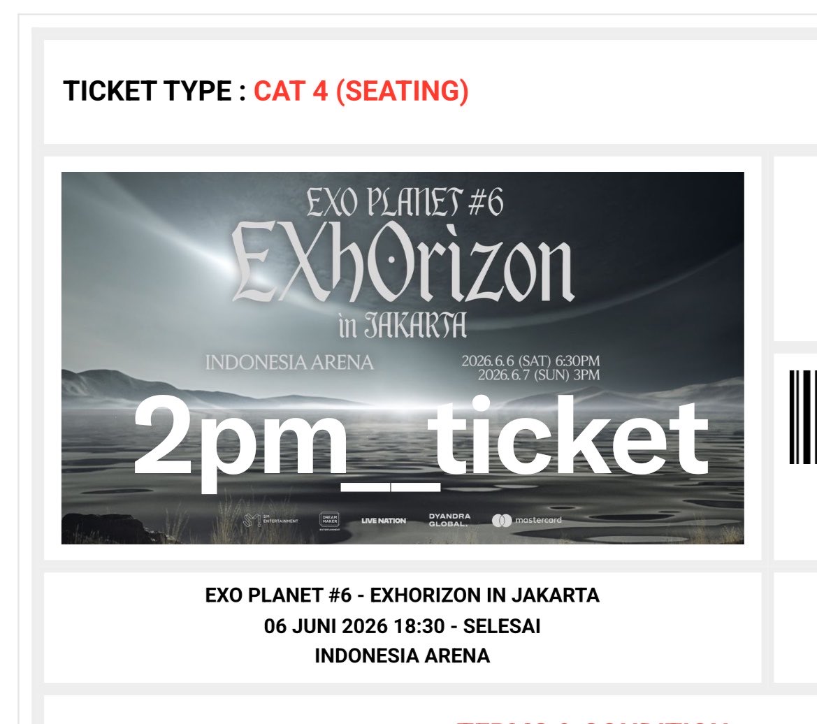2pm__ticket's tweet photo. EXhOrizon Jakarta :
✅ secured total 10 ticket

secured tix proof 🙌

t jastip jaswar exo exhorizon in jakarta jkt kpop nct https://t.co/oY8LG7MH1i