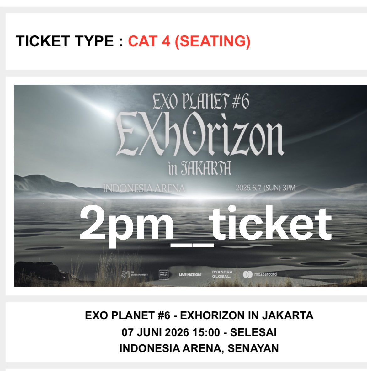2pm__ticket's tweet photo. EXhOrizon Jakarta :
✅ secured total 10 ticket

secured tix proof 🙌

t jastip jaswar exo exhorizon in jakarta jkt kpop nct https://t.co/oY8LG7MH1i