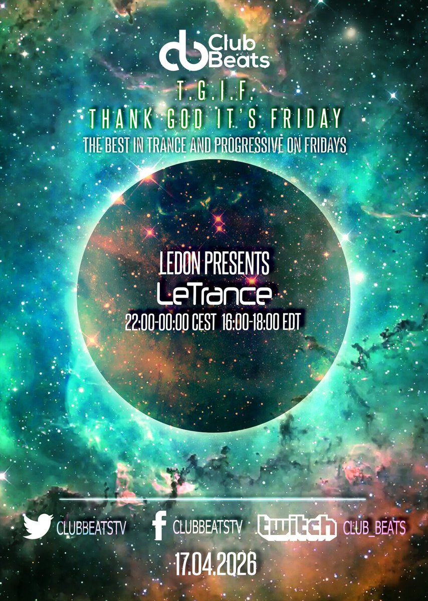 It's that time again everyone...check out our line-up for T.G.I.F!