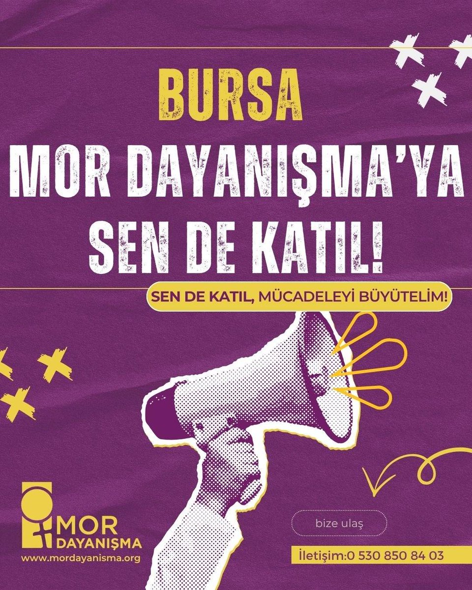 Patriyarkal kapitalizme karşı sesimizi hep birlikte yükseltmek için Bursa Mor Dayanışma'da yerin hazır. 💜 

Tek yapman gereken bize ulaşmak. 🌸

#bursa