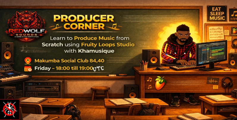 🎬Producers Corner🪩

🎼Producer Corner is a live interactive music production session hosted by RedWolf Web3 Music Production Institution in Decentraland. During this session, producer Khamusique will guide viewers step-by-step on how to produce music from scratch using Fruity