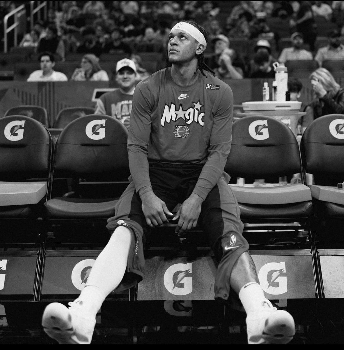 Magic_Masonn's tweet photo. Trade talks. 
Questions on if you’re truly the guy or not. Media scrutiny.

Let’s see 5. Are you the face of the franchise? Or just another guy. 

Tonight can rewrite a lot of narratives. 
Biggest game individually of your career. 

Ball out 5. Let’s go! https://t.co/HMqayiZZtr