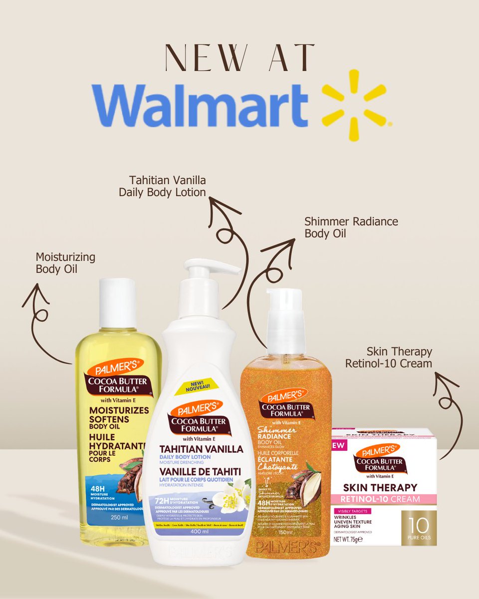 They are finally here! After much anticipation and countless requests, two of our most in-demand favourites- Tahitian Vanilla Daily Body Lotion and the Shimmer Radiance Body Oil have officially landed, waiting for you at Walmart!🔥

Get yours today: sbrew.link/Av794rSj