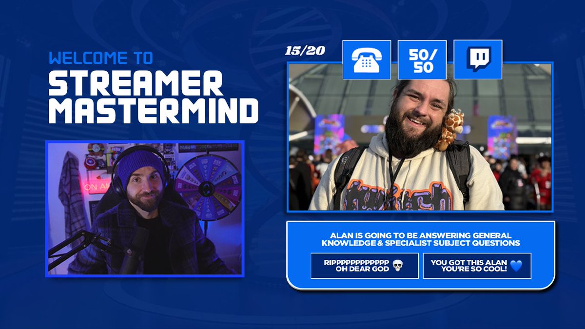 LDGambit's tweet photo. This evening we are joined by @ItsActuallyAlan who is going to be running the Mastermind gauntlet answering questions on both general knowledge &amp; his chosen specialist subject. 🧠

Alan's Specialist Subject: Star Wars 👽

🔗 PLAY ALONG BELOW🔽 https://t.co/qEOoqTXfJ9