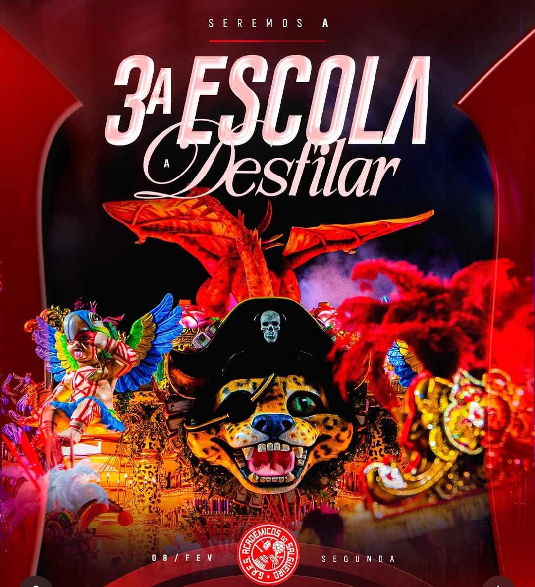 ocarnavalcarioc's tweet image. O Salgueiro conseguiu uma excelente posição de desfile: terceira de segunda-feira. Além de ser um horário nobre, a escola vai se concentrar no cobiçado lado dos Correios, onde não tem viaduto 🎊🎉 Siga nossas páginas nas redes sociais, comente e compartilhe 😉 #carnaval #brasil