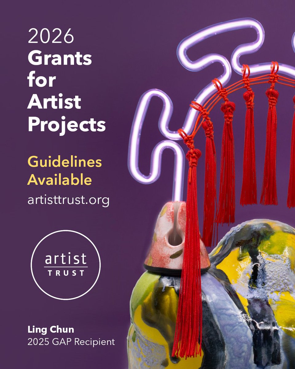 artisttrust's tweet photo. Guidelines are live today for the 2026 Grants for Artist Projects (GAP)! 

GAP are unrestricted project-based grants of $2,500 awarded to 65 artists working in all disciplines across WA. The 2026 application opens 5/18 and closes 6/22.

Guidelines: https://t.co/rVkWGQvID1 https://t.co/z3tMse3law