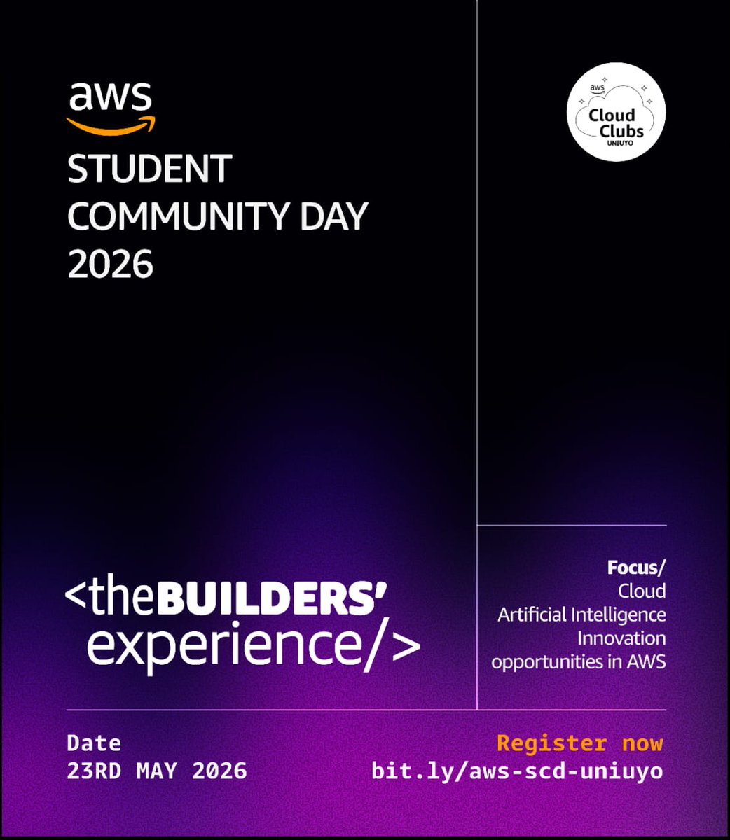 AWS STUDENT BUILDER GROUP (UNIUYO) tweet media