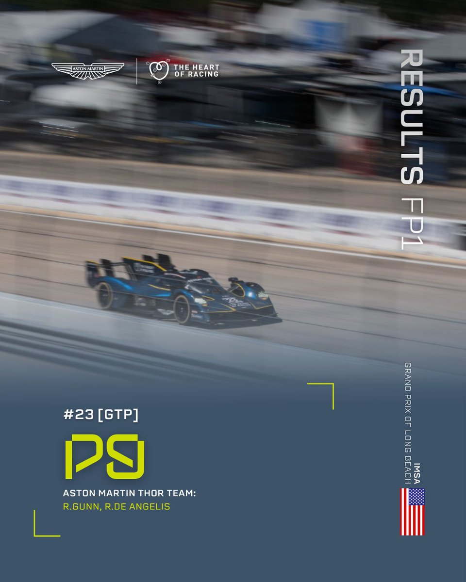 AMR_Official's tweet image. FP1 is done and we’re settling into street life at Long Beach.

#AstonMartin #ValkyrieHypercar #Vantage #IMSA