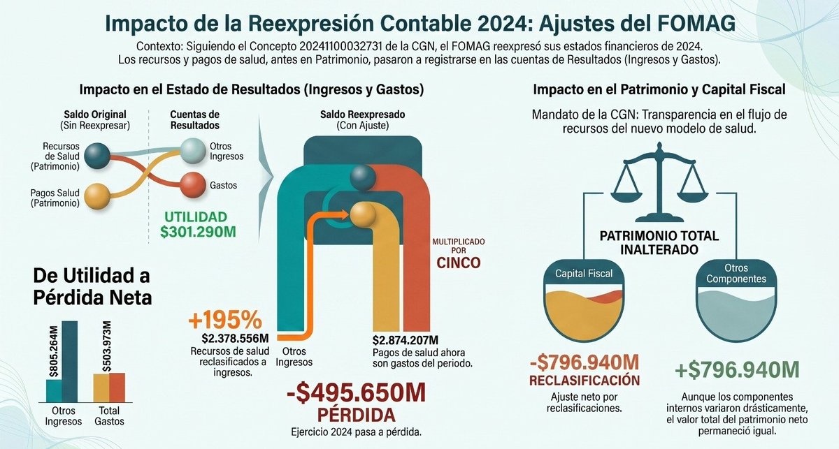 En el FOMAG lo que existía antes del cambio de modelo era una práctica contable amparada en normas anteriores que ocultaba por completo la realidad operativa y financiera del sistema de salud del magisterio.

Durante años, todos los billonarios recursos que ingresaban para la