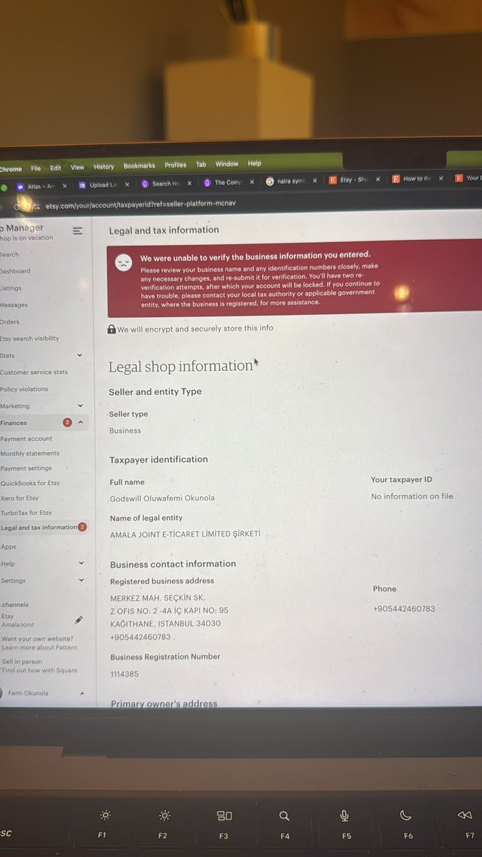 femronal's tweet photo. @Etsy my new shop, AmalaJoint, has been on pause for 3 days now. I have submitted all the necessary legal documents, but still it’s on Vacation mode. 

Please, how do I get my shop up and running, so I can start selling on the app. Thank you. https://t.co/xOKJGtoOtt