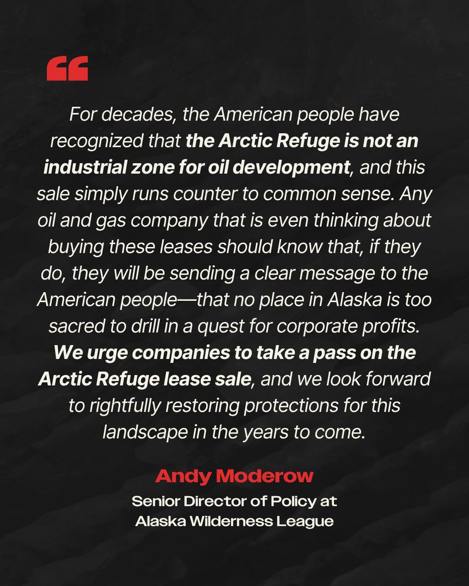 Alaska Wilderness League tweet media