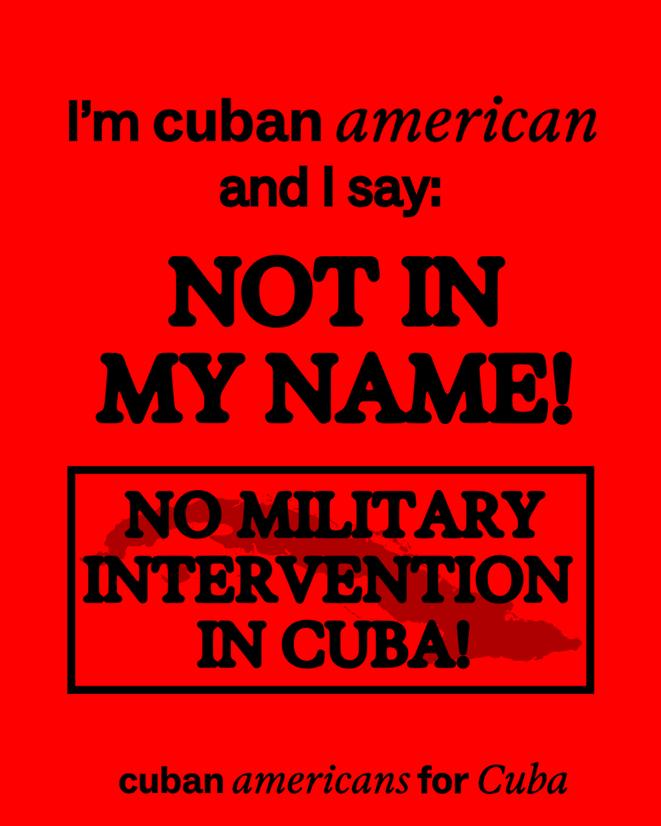65 years ago today, 1,400 Cuban exiles were sent by the U.S. government to invade their own island. The Bay of Pigs invasion collapsed in 3 days. The policy logic behind it never did.

As the Trump admin renews threats of military action against Cuba, we say: NOT IN OUR NAME