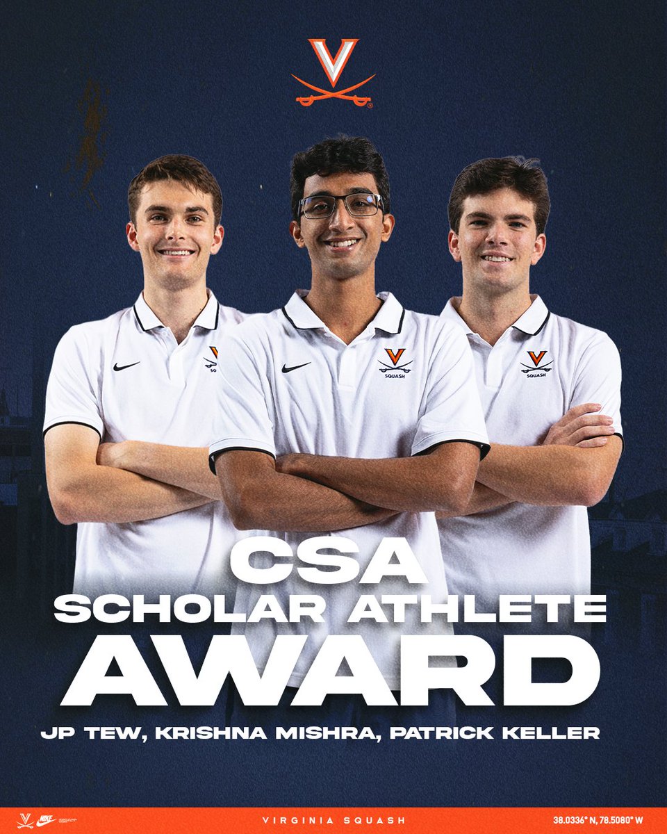 UVASquash's tweet photo. Excelling on and off the court 👏 Congratulations to our CSA Scholar Athlete Award recipients! https://t.co/X95DCZAq7F