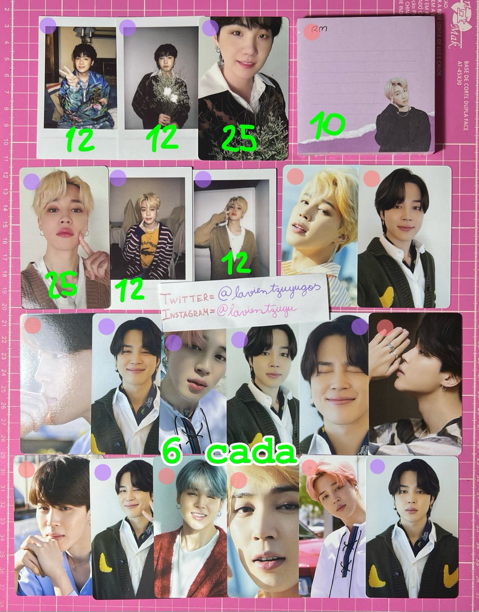 VENDA / VENDO BTS Taehyung / Jimin / Yoongi

• set: R$3192 (posso fazer por R$2800) + frete

> em mãos, pode abrir ceg
> feedbacks no ig lavientzuyu
> aceito vários métodos de pagamento, até cartão
> mais infos na imagem e na dm