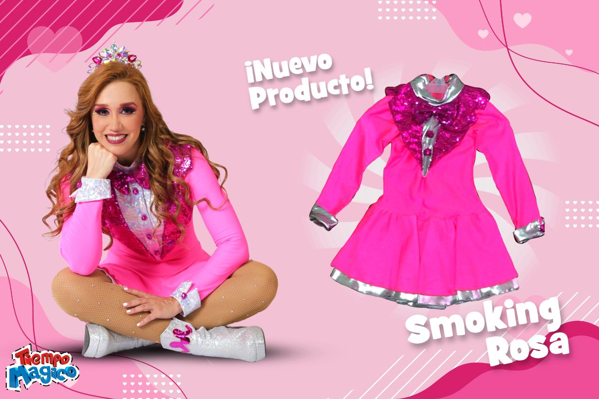 ¡Viste igual que Marina! 🩷 

Smoking Rosa ✨ Baila y canta igual que ella junto con su vestido 🤩 ¡Todas las niñas lo quieren! 🤭 

Disponible en nuestra #TiendaOnline 🌐
tiempomagico.tv 

#TiempoMagico 🎶