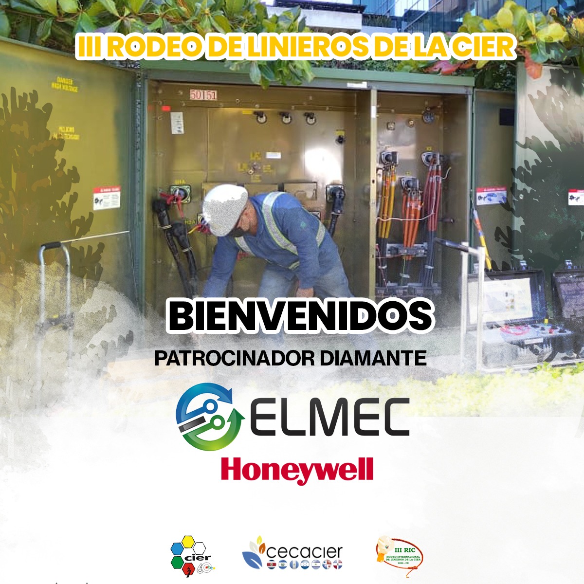 CECACIER's tweet photo. Damos la bienvenida a Elmec y Honeywell como patrocinadores Diamante del III Rodeo de Linieros. Su presencia garantiza tecnología de punta y los más altos estándares para el desempeño de las cuadrillas en esta competencia. https://t.co/FpUtlkFaao