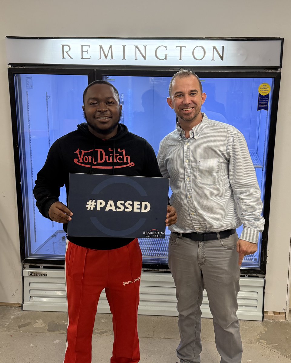 RemingtonEDU's tweet image. Remington College–Dallas Campus 🎉 Another Heating, Ventilation, and Air Conditioning student just passed the EPA test with Universal Certification! Hard work pays off! 🚀 #remingtoncollege #Dallas #hvac #trades