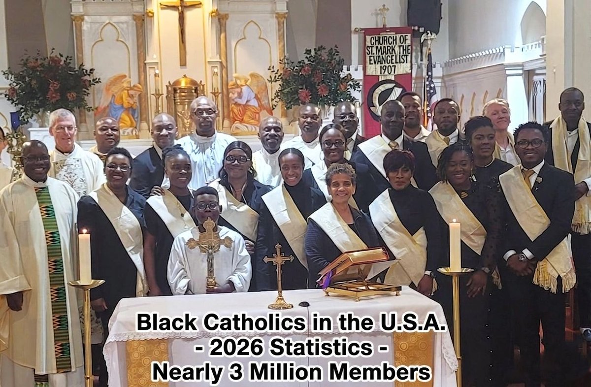 catholicnews1's tweet image. Black #Catholics in the U.S.A. - 2026 Statistics - Nearly 3 Million Members and Millennials Leading the Way!
catholicnewsworld.com/2026/04/black-…