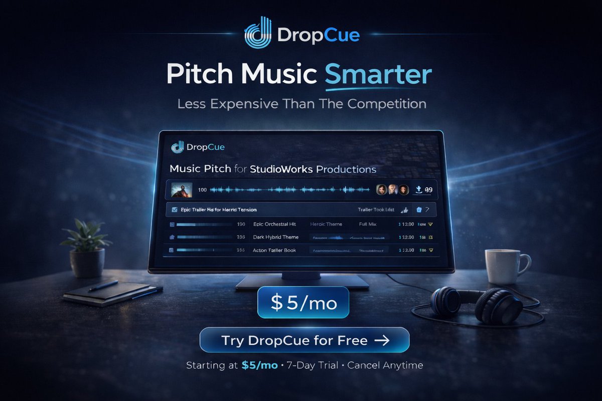 dropcuemusic's tweet image. Technology is the bridge. Relationships are the destination. Every feature in DropCue exists to help you connect with the people who need your music. dropcue.app #DropCue #MusicPitching #ComposerLife
