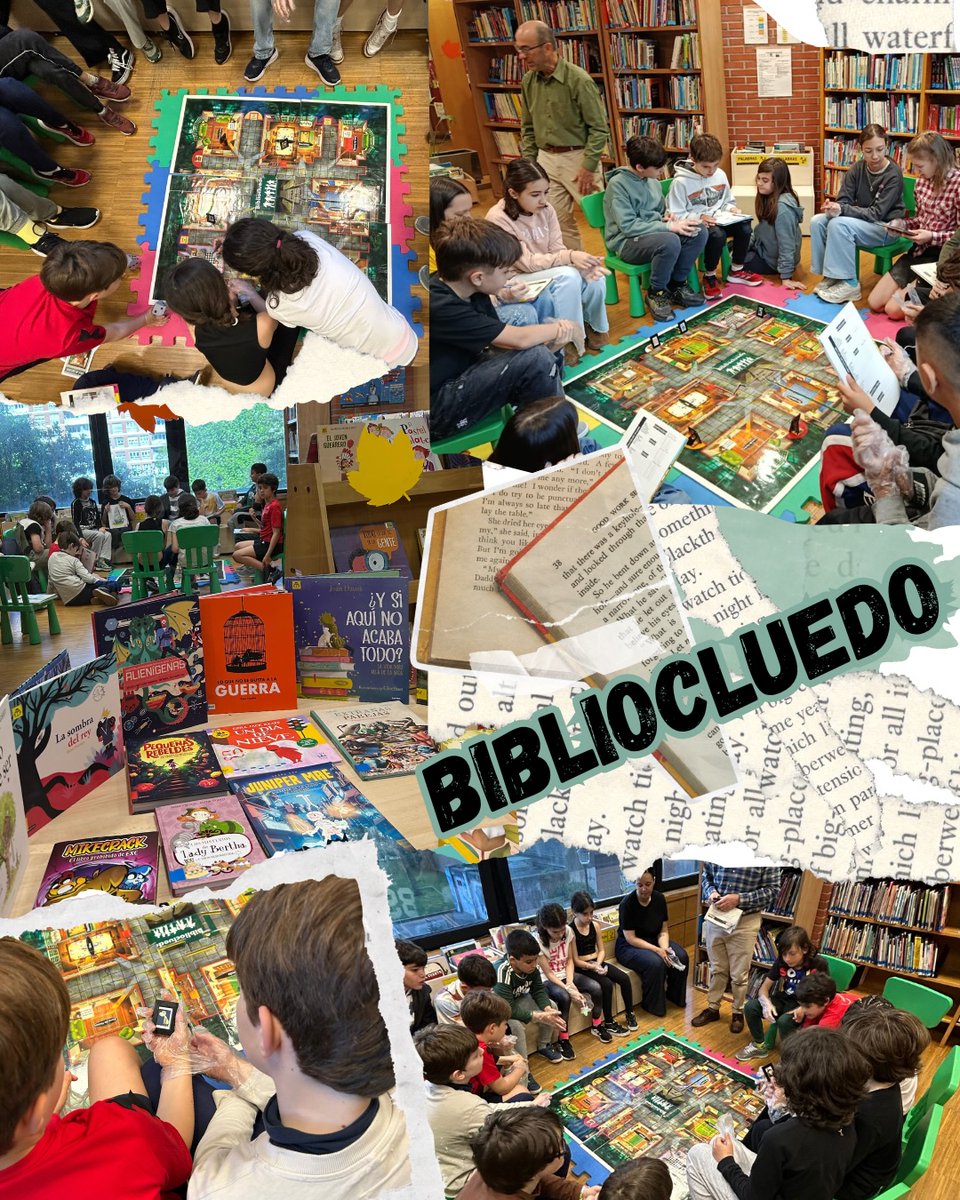 BibArenaGijon's tweet photo. En las #visitasescolares de esta semana el #alumnado de #ceip de @gijon #HonestoBatalon jugó al #bibliocluedo . Con ingenio🔎y mucha atención dedujo el #misterio de la #biblioteca #CulturaGijon @RMBGijonXixon #actividadeseducativas #formacióndeusuarios https://t.co/0tG4Fuj0aS