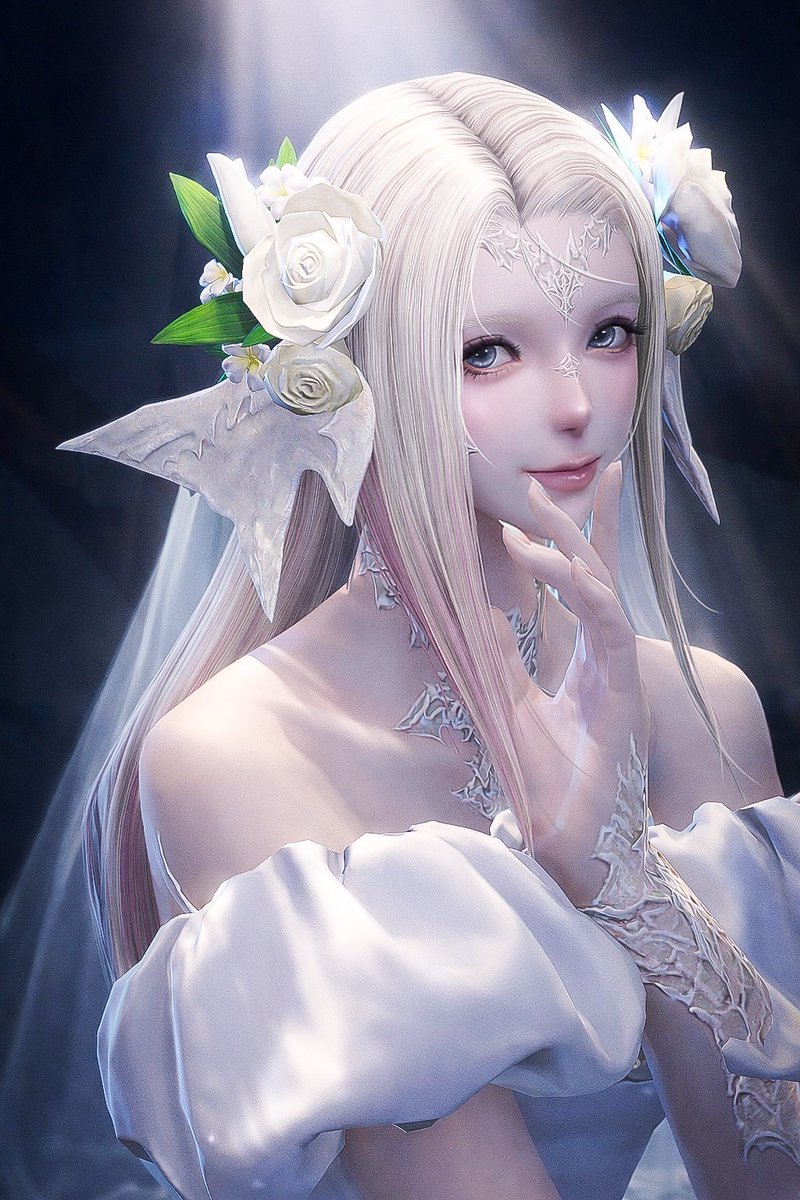 おはようございます𓈒𓏸︎︎︎︎

今年のウエディングドレス👼🏻🤍
 #FF14  #FF14ss  #アウラ
