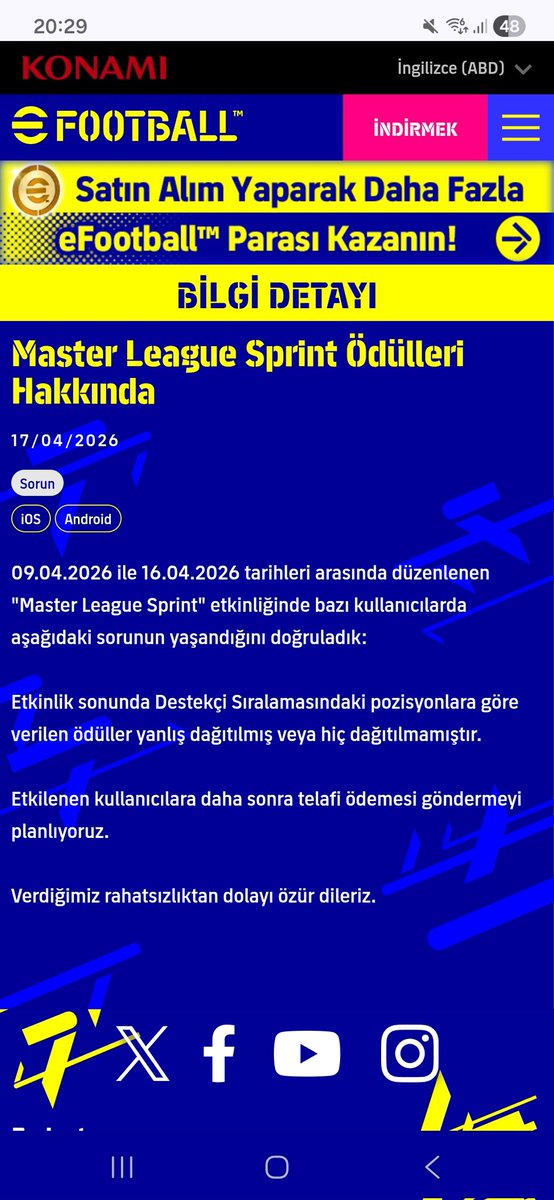 Pes Sevenler Birliği tweet media