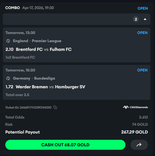 lazard2209's tweet image. ⚽️MY PICKS FOR TOMORROW! 

✅RT + tag 1 (random rt 10$ balance)

🔥If you have a good pick comment it! 

🦎csgodiamonds.com/r/LAZARD

⌛️Winner picked in 48Hours!
#csgo #sportbet #csgodiamond #giveaway #parlay