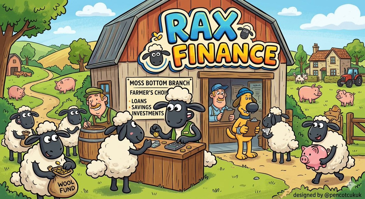 pencotcukuk's tweet image. Managing your assets shouldn't be a wild chase. At RAX FINANCE, we bring the farm-fresh stability you need to grow your wealth. Smart, simple, and always ahead of the flock. #RAXFinance #ShaunTheSheep #Art @RaxFinance