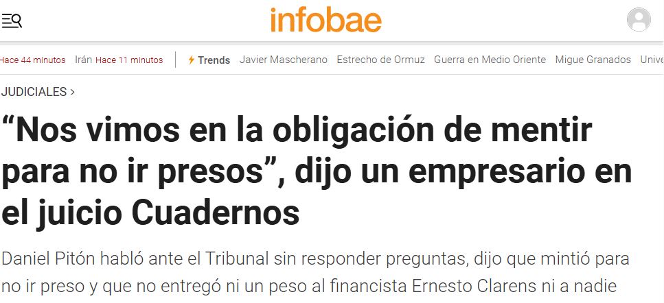 Por esta causa que inventó el partido judicial Cristina está presa y proscripta. Mamarracho jurídico queda corto.

infobae.com/judiciales/202…