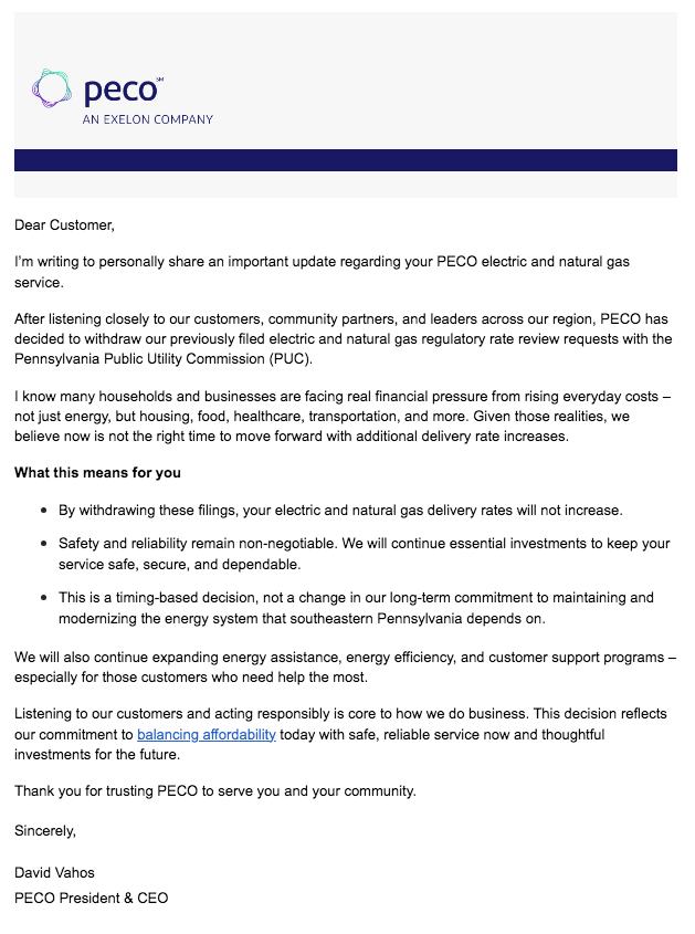Rick_LifeCoach's tweet image. How nice of PECO.
I still don't trust their greedy asses.
#Philadelphia #Energy #Unaffordability #PECO